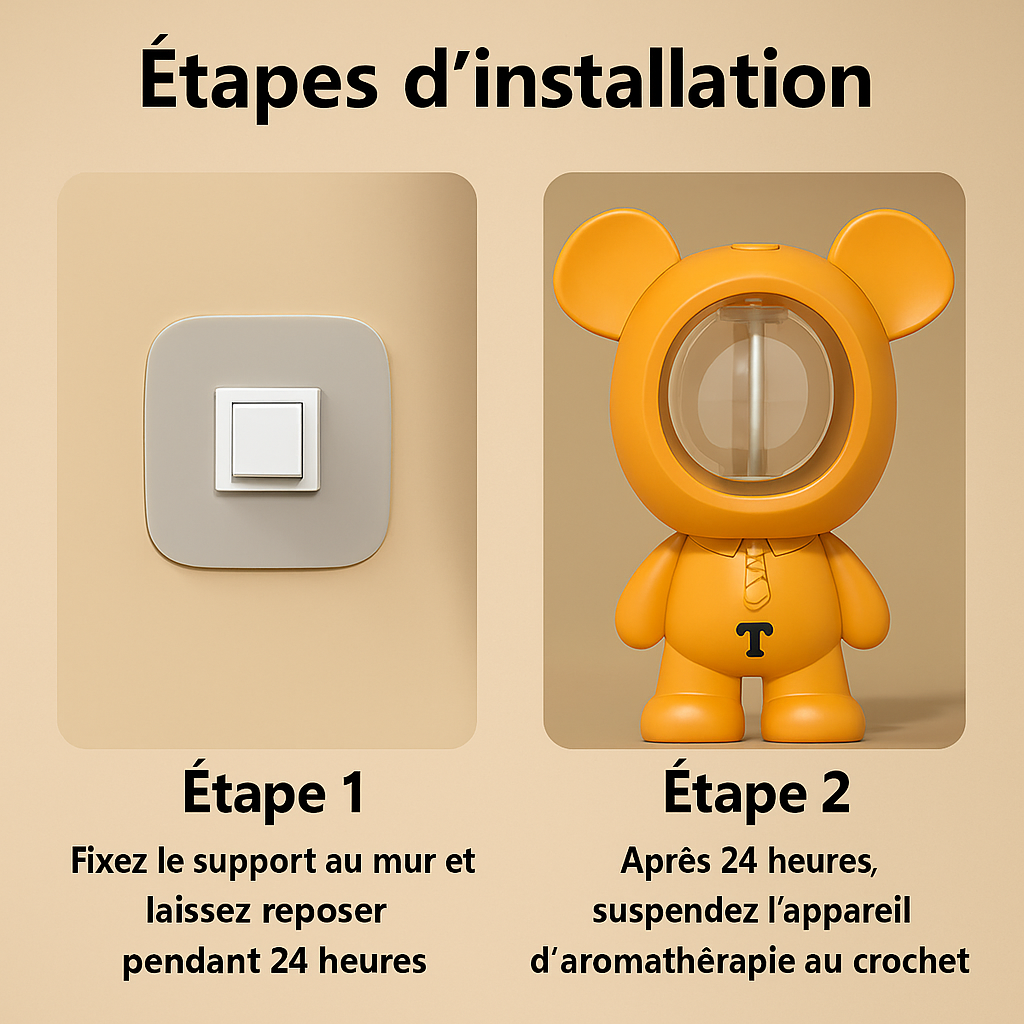 Humidificateur LED Décoratif "MoodBear" – Ambiance Relax & Purification Intelligente