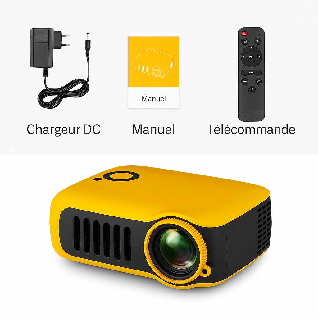 Mini Projecteur Portable A2000 – Cinéma 4K
