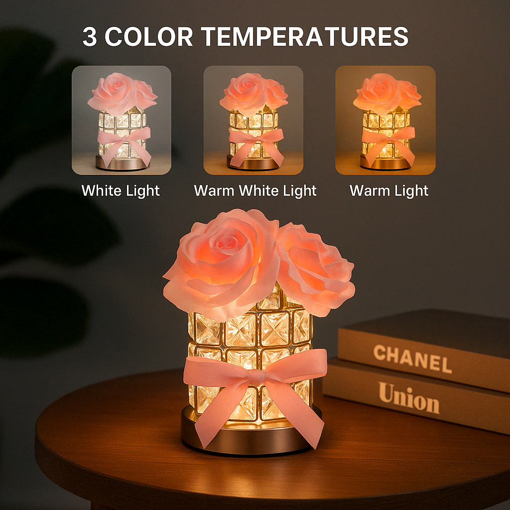 Pink Crystal Lamp – Luminous & Romantic Elegance