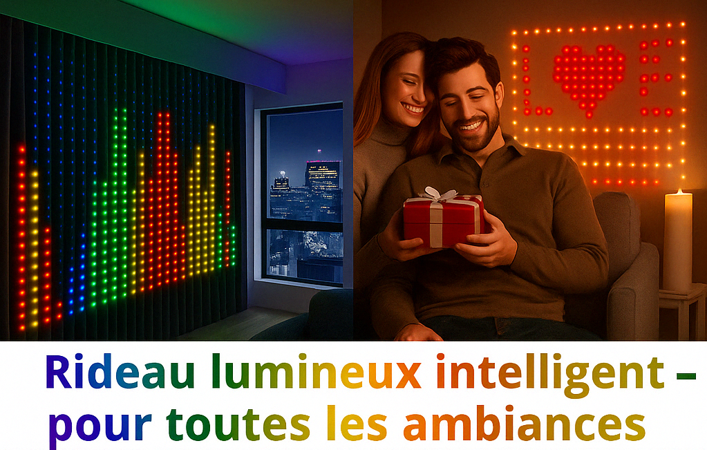 Rideau LED RGB Connecté – Ambiance Magique, Contrôle Intelligent