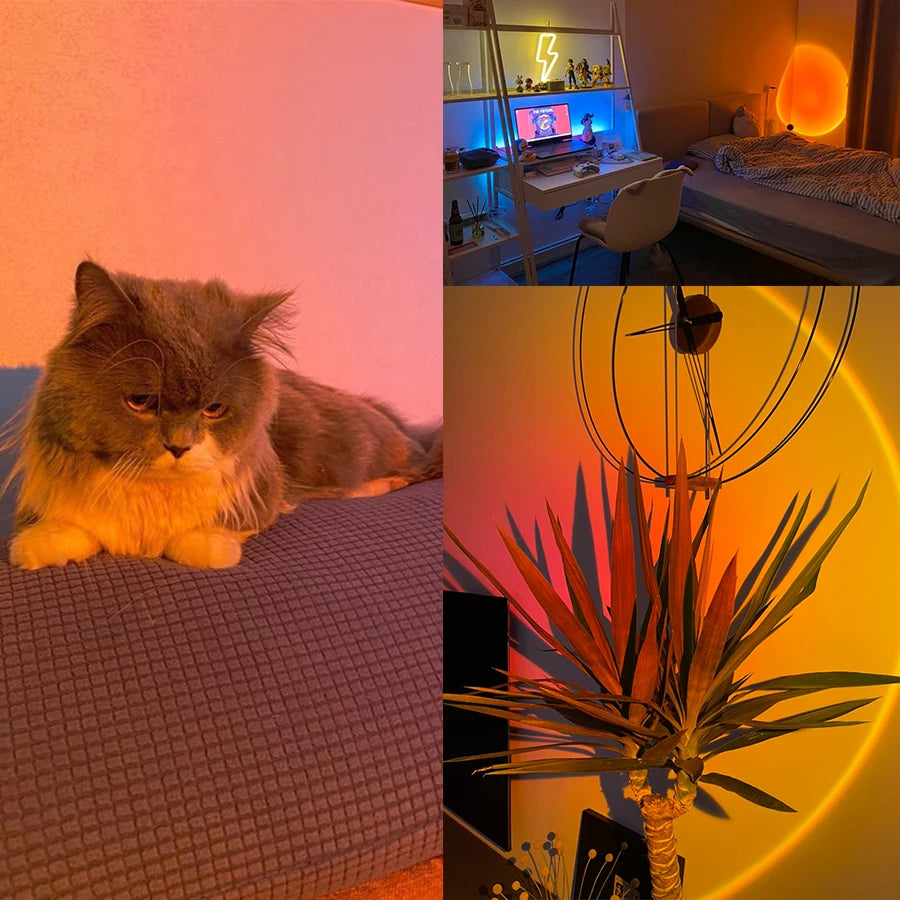 Sunset Lamp – Golden Ambiance & Insta-Ready