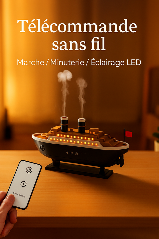 Diffuseur d'Huiles Essentielles LED – Design Bateau Vintage
