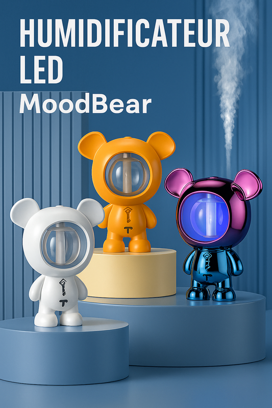 Humidificateur LED Décoratif "MoodBear" – Ambiance Relax & Purification Intelligente