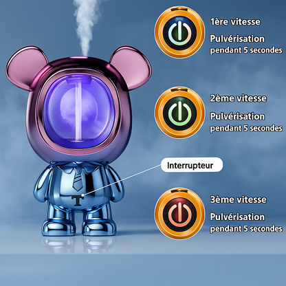 Humidificateur LED Décoratif "MoodBear" – Ambiance Relax & Purification Intelligente