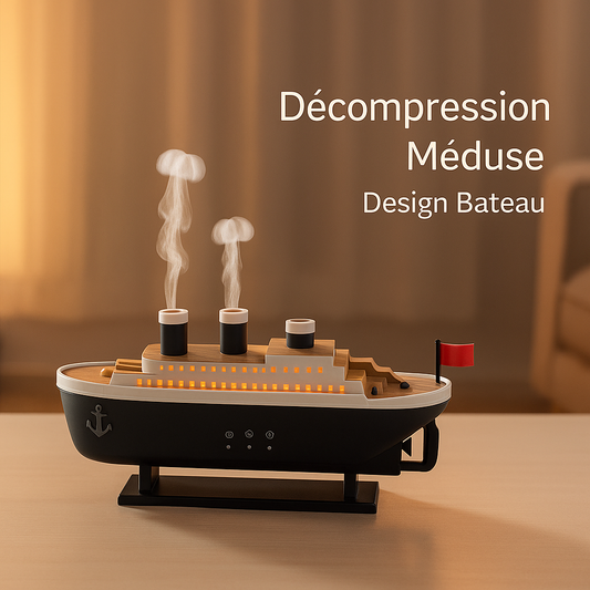 Diffuseur d'Huiles Essentielles LED – Design Bateau Vintage