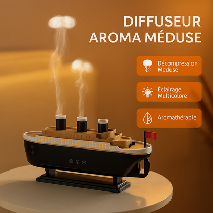 Diffuseur d'Huiles Essentielles LED – Design Bateau Vintage