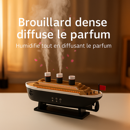 Diffuseur d'Huiles Essentielles LED – Design Bateau Vintage
