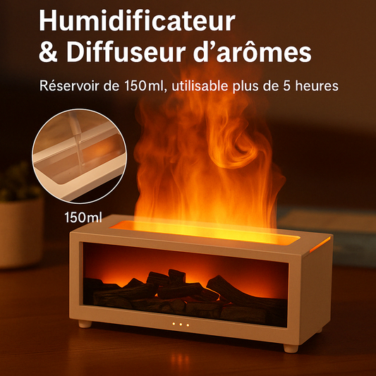 Diffuseur Flamme LED RGB – Ambiance Spa & Bien-Être à la Maison