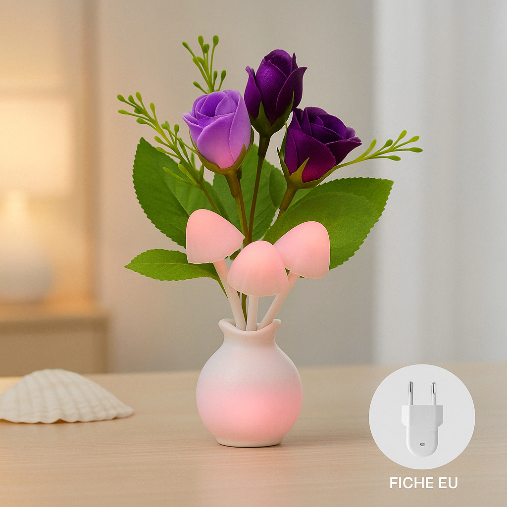 Lampe Fleur Sensorielle – Élégance Naturelle et Lumière Tactile
